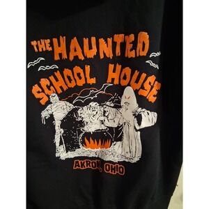 Haunted Schoolhouse and Laboratory Akron Ohio Halloween Hoodie L EUC